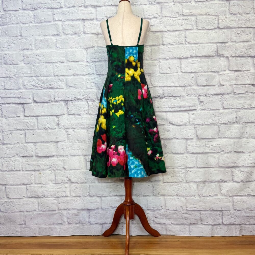 Tracy Reese Linen Photographic Floral Print Sundress - Picture 2 of 6